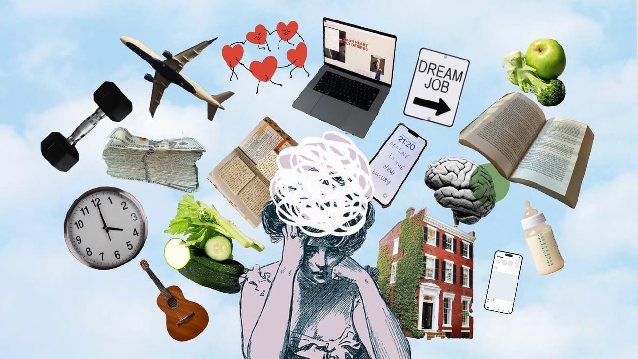 photo of someone overwhelmed, thinking about 20 things at once